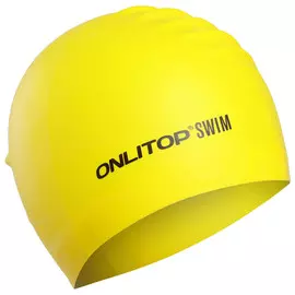 Шапочка для плавания взрослая onlytop, для длинных волос, силиконовая, обхват 54-60 см