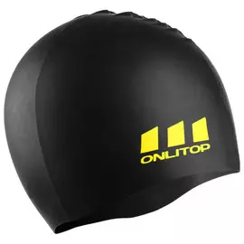 Шапочка для плавания взрослая onlytop, силиконовая, обхват 54-60 см, цвет чёрный