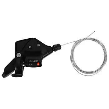 Шифтер microshift ts71-3l, левый, 3 скорости, с тросом 1800 мм