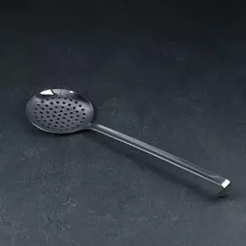 Шумовка цельнометаллическая, d=12 см, h=41 см, нержавеющая сталь, толщина 3 мм, цвет серебряный