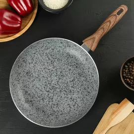 Сковорода 26 см mountain grey, антипригарное гранитное покрытие, ручка soft-touch, индукционное дно