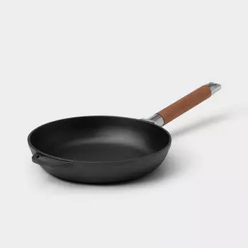 Сковорода wild kitchen, d=22 см, съемная ручка, ндукция, чугун, черная