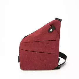 Сумка-слинг, отдел на молнии, 3 наружных кармана, цвет бордовый