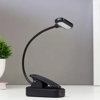 Светильник 16108/1 led usb черный 5,3х8,2х22,5 см risalux
