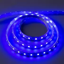 Светодиодная лента 220в, smd5050, 5 м, ip65, 60 led, 11 вт/м, 16-18 лм/1 led, ac, синий