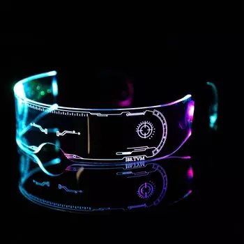 Светодиодные очки для вечеринки, батарейки cr2032х2, свечение мульти (rgb)