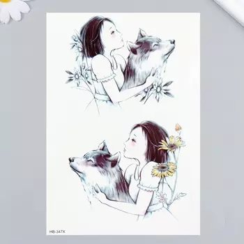 Переводные тату на тело цветные