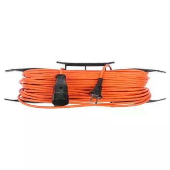 Удлинитель на рамке luazon lighting eco, 1 розетка,пвс 2х0.75, 6 а, 1300 вт, ip 20, 40м, оранжевый