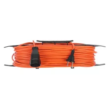 Удлинитель на рамке luazon lighting eco, 1 розетка,пвс 2х0.75, 6 а, 1300 вт, ip 20, 50м, оранжевый