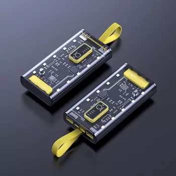 Внешний аккумулятор crr-32, 10000 мач, 2 usb, type-c, 2 а, дисплей, черный