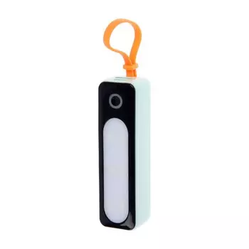 Внешний аккумулятор dx151, 5000 мач, usb, type-c, кабель type-c, фонарь, зеленый