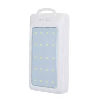 Внешний аккумулятор luazon pb-09, 7000 мач, 2хusb, microusb, 1 a, солнеч бат, фонарик, компас