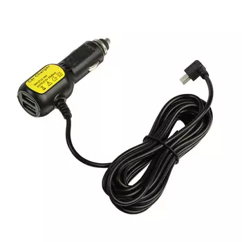 Зарядное устройство cartage, угловой mini usb, 2 usb 3,4 а, 5 в, провод 3,5 м