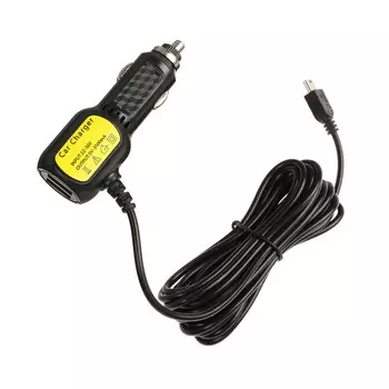 Зарядное устройство cartage, mini usb, 2 usb 3,4 а, 5 в, провод 3,5 м