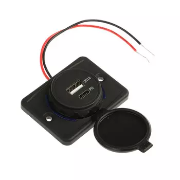 Зарядное устройство cartage, usb, 3,0 а, 5 в, type-c, провод 15 см