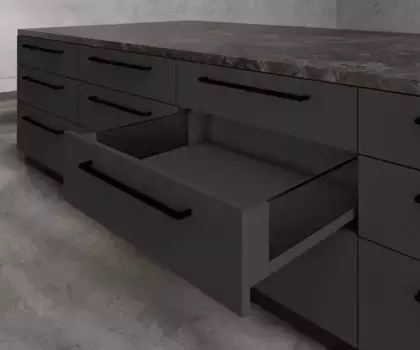 AXIS PRO L-300 мм, средний H-120 мм, со стеклянными боковинами, антрацит