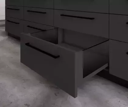 AXIS PRO L-300 мм, высокий H-168 мм, со стеклянными боковинами, антрацит