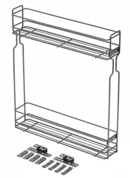 Бутылочница в модуль 150 мм, без направляющих, с крепежом, антрацит