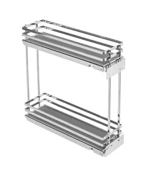 Бутылочница MOVIX PRO в модуль 200 мм, без направляющих, хром (плоский прут)