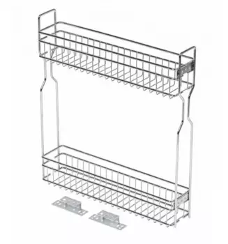 Бутылочница MOVIX в модуль 150 мм, с крепежом, без направляющих, хром