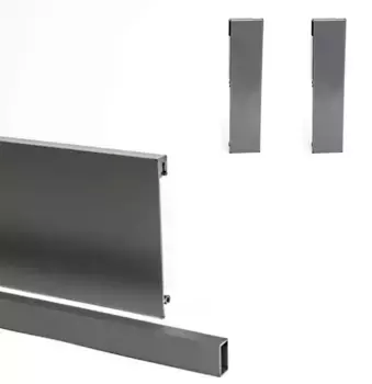Комплект для среднего внутреннего ящика Модерн Бокс PRO (панель H-135 мм+рейлинг+крепление), антрацит