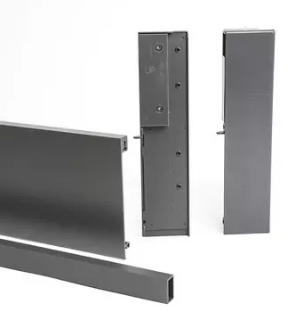 Комплект для высокого внутреннего ящика H-168 AXIS PRO (передняя панель Н110, поперечный рейлинг, соединители для передней панели 2 шт), L-1200, антрацит