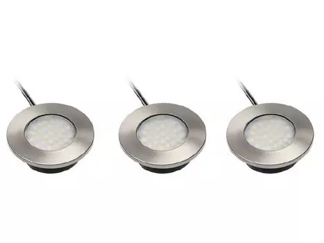 Комплект из 3-х точечных встраиваемых светодиодных светильников Barri PLUS 3*1,5W, 220V, холодный свет
