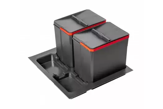 Комплект ведер AxiSpace для модуля 600 мм (2x15L) антрацит