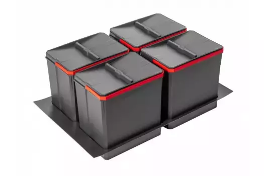 Комплект ведер AxiSpace для модуля 900 мм (4x15L) антрацит