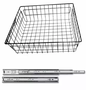 Корзина выдвижная 50III (455х485х150), в модуль 500 мм, на шариковых направляющих H35, антрацит