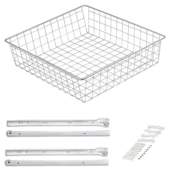 Корзина выдвижная 60III (555х485х150), в модуль 600 мм, на роликовых направляющих, белая
