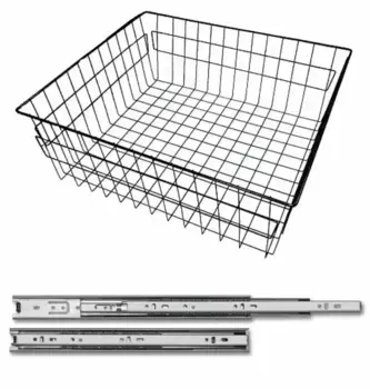 Корзина выдвижная 60III (555х485х150), в модуль 600 мм, на шариковых направляющих H35, антрацит