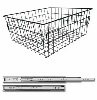 Корзина выдвижная 60IV (555х485х200), в модуль 600 мм, на шариковых направляющих H35, антрацит