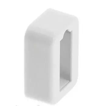Крепление для прямоугольной штанги с заглушкой, белая