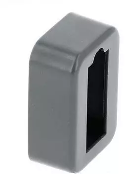 Крепление для прямоугольной штанги с заглушкой, графит