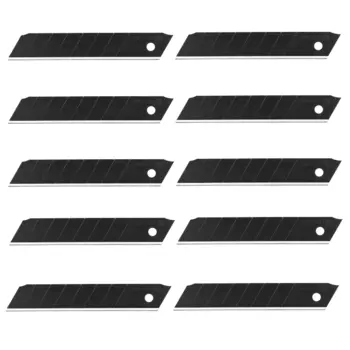 Лезвия сменные отламывающиеся 18 мм, черный, 10 шт