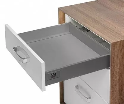 Модерн Бокс L-300 мм, низкий, H-83 мм, серый