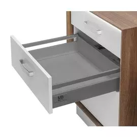 Модерн Бокс L-300 мм, средний, H-135 мм, серый (1 рейлинг)