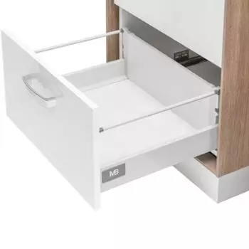 Модерн Бокс L-400 мм, высокий H-199 мм, белый (1 рейлинг)