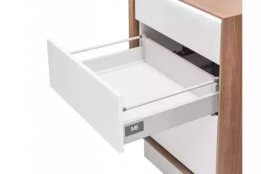 Модерн Бокс L-450 мм, средний, H-135 мм, белый (1 рейлинг)