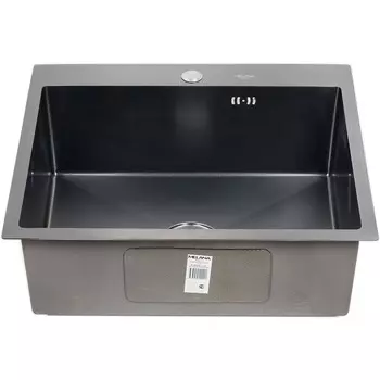 Мойка MELANA, нержавеющая сталь, с коландером, ProfLine H6050B, (600*500*215), графит