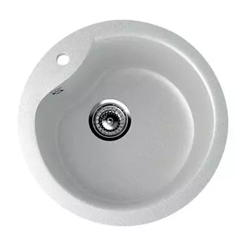 Мойка Ulgran, мрамор, U-102-310, (D-480*210 мм), серый, сифон и сливная арматура