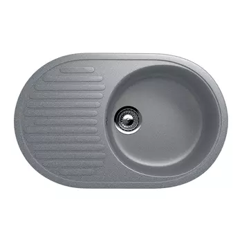 Мойка Ulgran, мрамор, U-107-309, (720*455*180 мм), темно-серый, сифон и сливная арматура