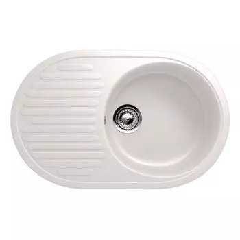 Мойка Ulgran, мрамор, U-107-331, (720*455*180 мм), белый, сифон и сливная арматура