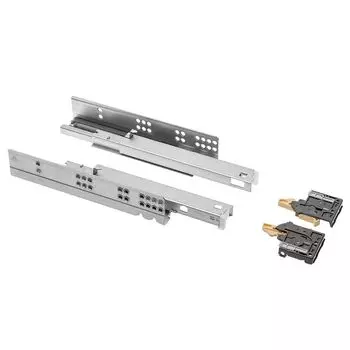 Направляющие скрытого монтажа MODERN SLIDE L-300 полного выдвижения для деревянных ящиков с доводчиком