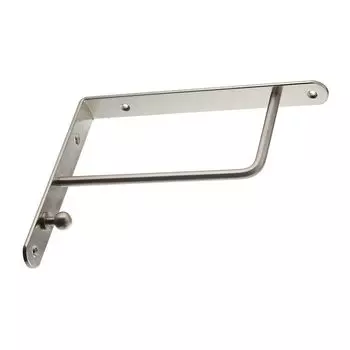 Полкодержатель стальной c вешалкой 073026 инокс