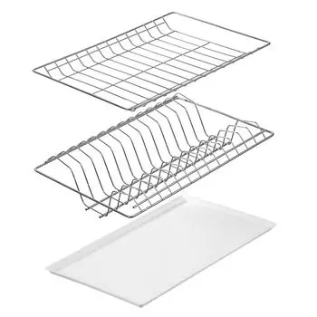 Сушилка с поддоном в модуль 400 мм, с рамкой, хром