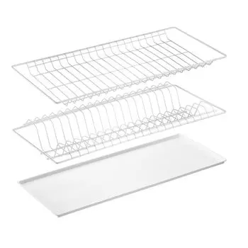 Сушилка для посуды с поддоном в модуль 600 мм, с рамкой, белый
