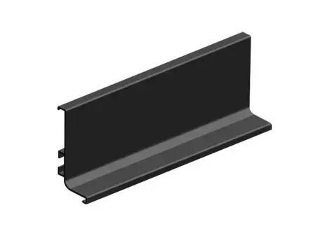 Профиль фальш-ручка 4464 горизонтальный L-образный ЧЕРНЫЙ L-4050 мм