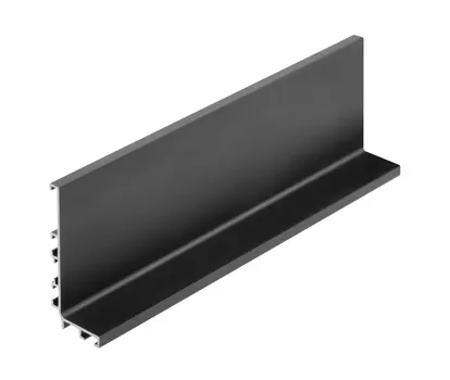 Профиль горизонтальный VELLO c подсветкой, тип L, чёрный матовый, 3м